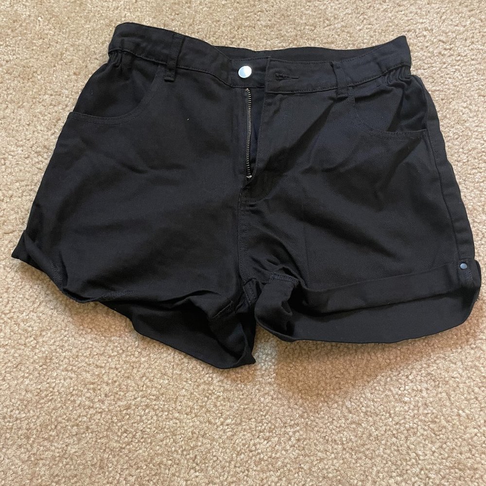 DAZY High Waist Roll Hem Denim Shorts